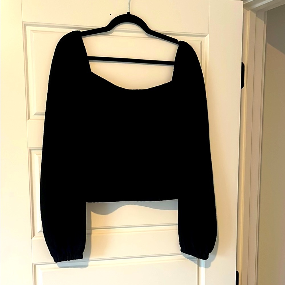 Express black top blouse M